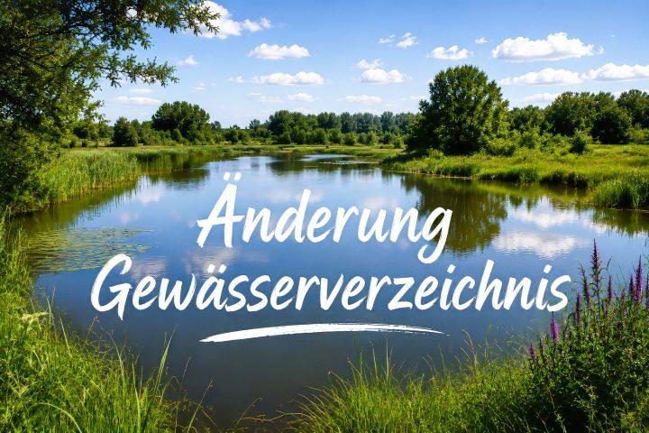 Änderung Gewässerverzeichnis