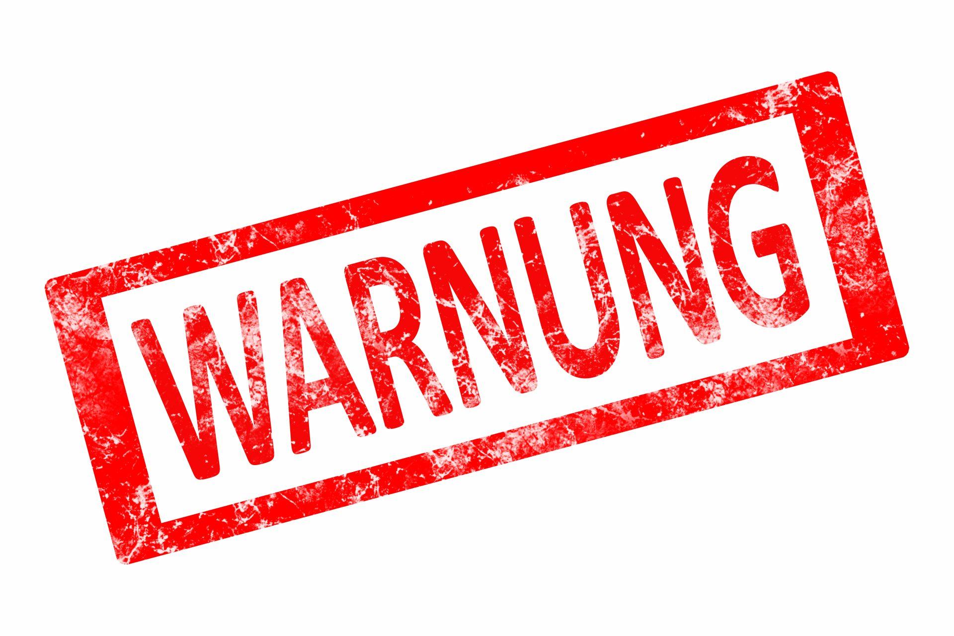 Warnung Transparenzregister